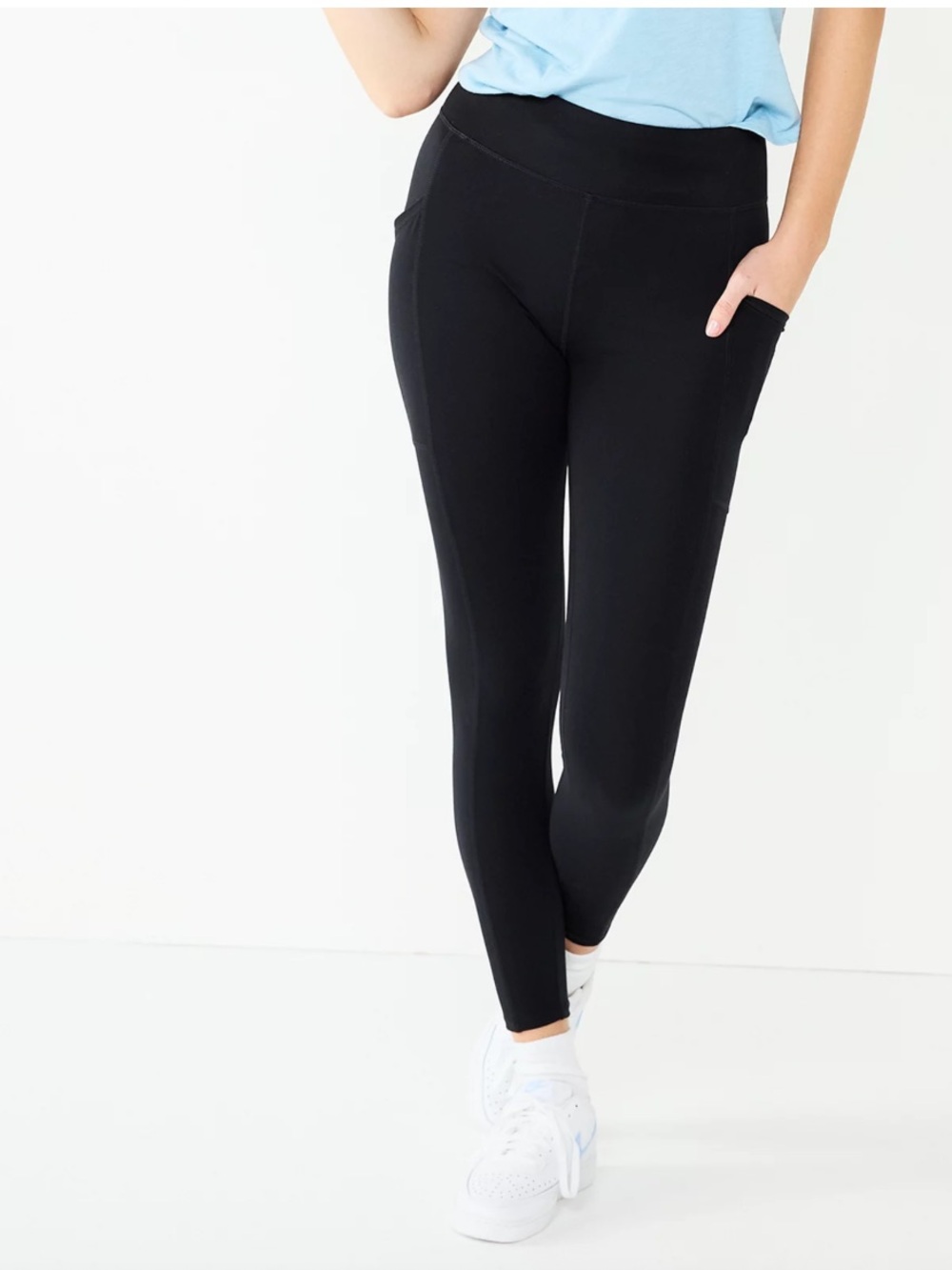 🆕 Black High-Waist Active Sporty Leggings. Excellent Like New Condition!